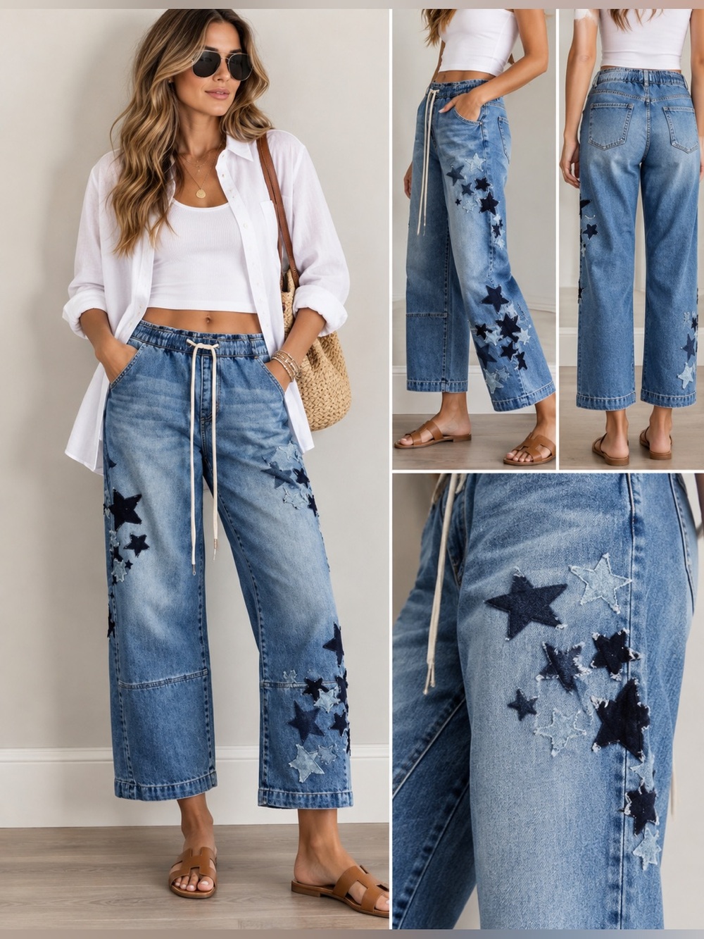 Anthropologie Pilcro Izzie Relaxed Star Pull On Jeans